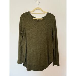 Old Navy Womens Plush T-Shirt Size L Hunter Pines Green Relaxed Fit Soft Casual